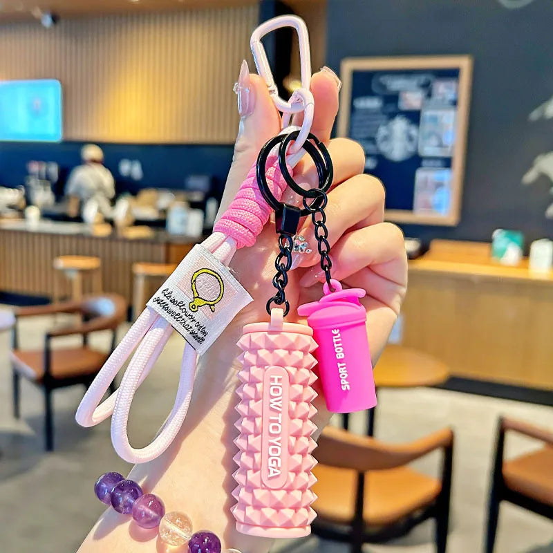 Motivational Fitness Keychain — Colorful Gym Bag Charm &amp; Workout Gift