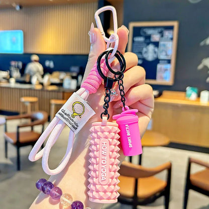 Motivational Fitness Keychain — Colorful Gym Bag Charm & Workout Gift