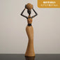 Woven in Gold — Tribal Weave Resin Sculpture in Bohemian Gold & Brown