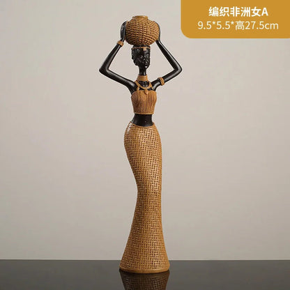 Woven in Gold — Tribal Weave Resin Sculpture in Bohemian Gold &amp; Brown