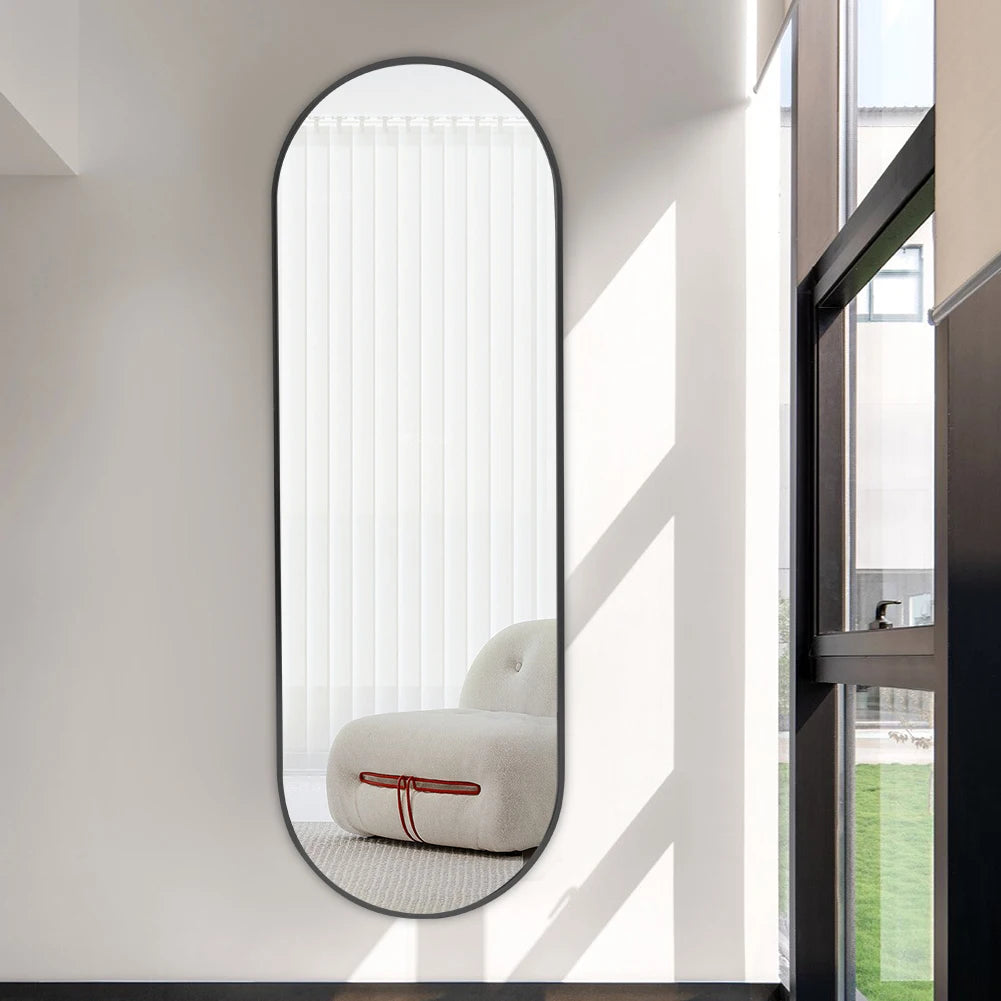 The Mirror That Opens the Room — Oversized Oval Full-Length Mirror