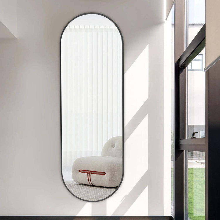 The Mirror That Opens the Room — Oversized Oval Full-Length Mirror