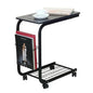 2-Tier Iron Rolling Side Table — Movable Sofa & Coffee Stand