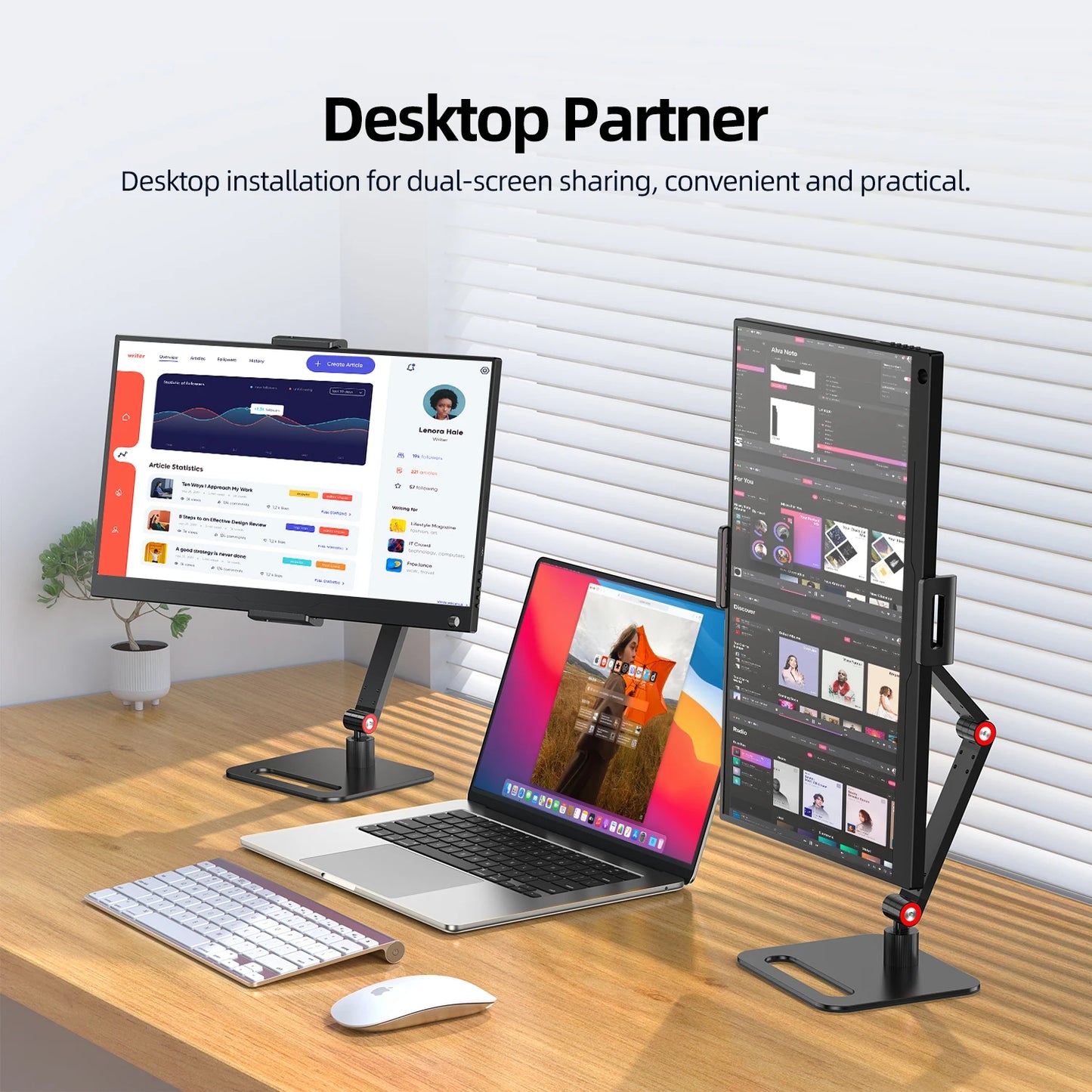 Your Screen, Your Height — Portable Monitor Stand for 15.6–18" Screens