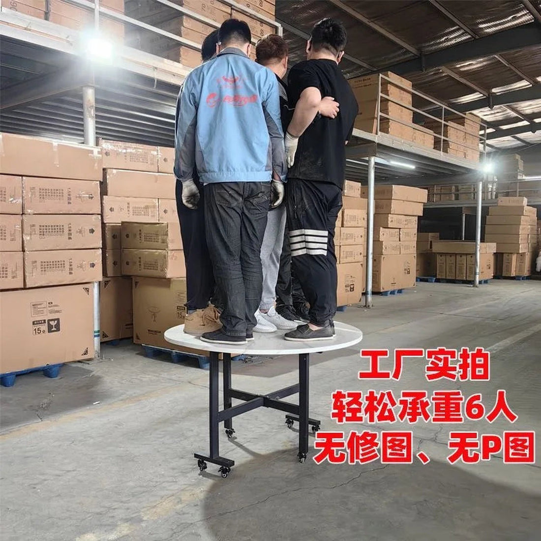 Round Foldable Dining Table — 100 &amp; 120cm