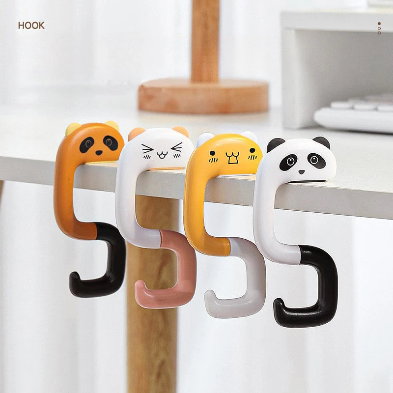 Hang It, Hide It — No-Drill Desk Side Hanging Organizer with Bag Hook