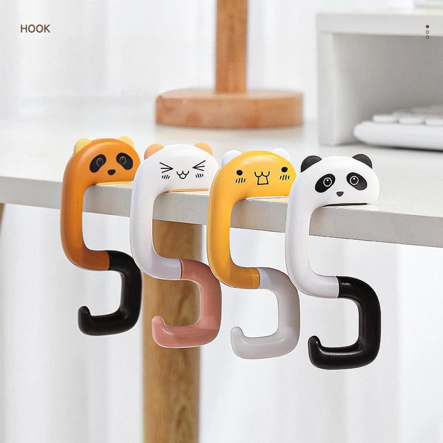 Hang It, Hide It — No-Drill Desk Side Hanging Organizer with Bag Hook