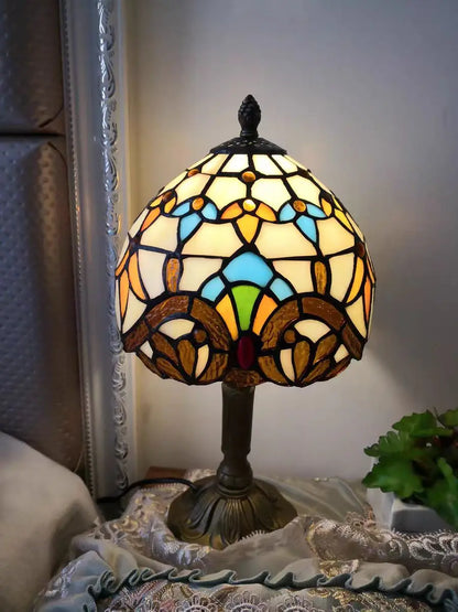 Old World Glow — European Retro Art Glass LED Desk Lamp