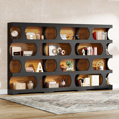 Curves That Work — Tribesigns 71" Tall S-Shaped Bookcase & Display Shelving