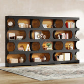 Curves That Work — Tribesigns 71" Tall S-Shaped Bookcase & Display Shelving Jonine’s Corner