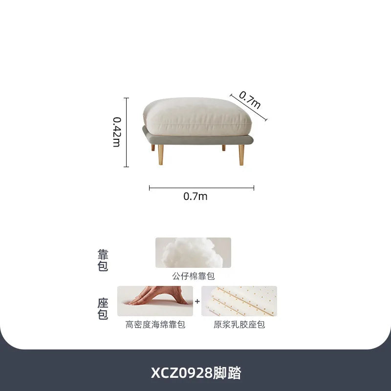 Cream Luxury Corner Sofa — Modern 3-Seat Living Room Sofa