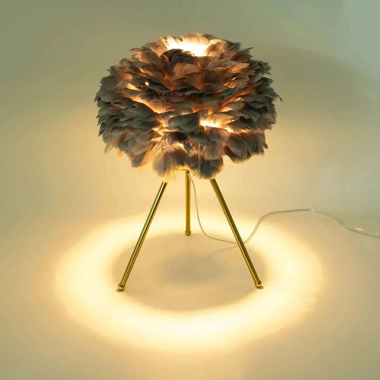 Soft Light, Strong Style — Grey Feather Tripod Desk Lamp Jonine’s Corner