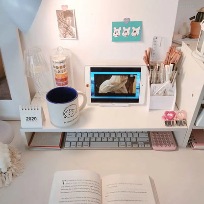 Desktop Storage Computer Elevated Rack Desk Surface Storage Rack Monitor Elevated Base Laptop Stand Sundries Office Accessories