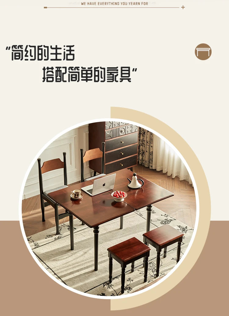 Mid Century Foldable Dining Table