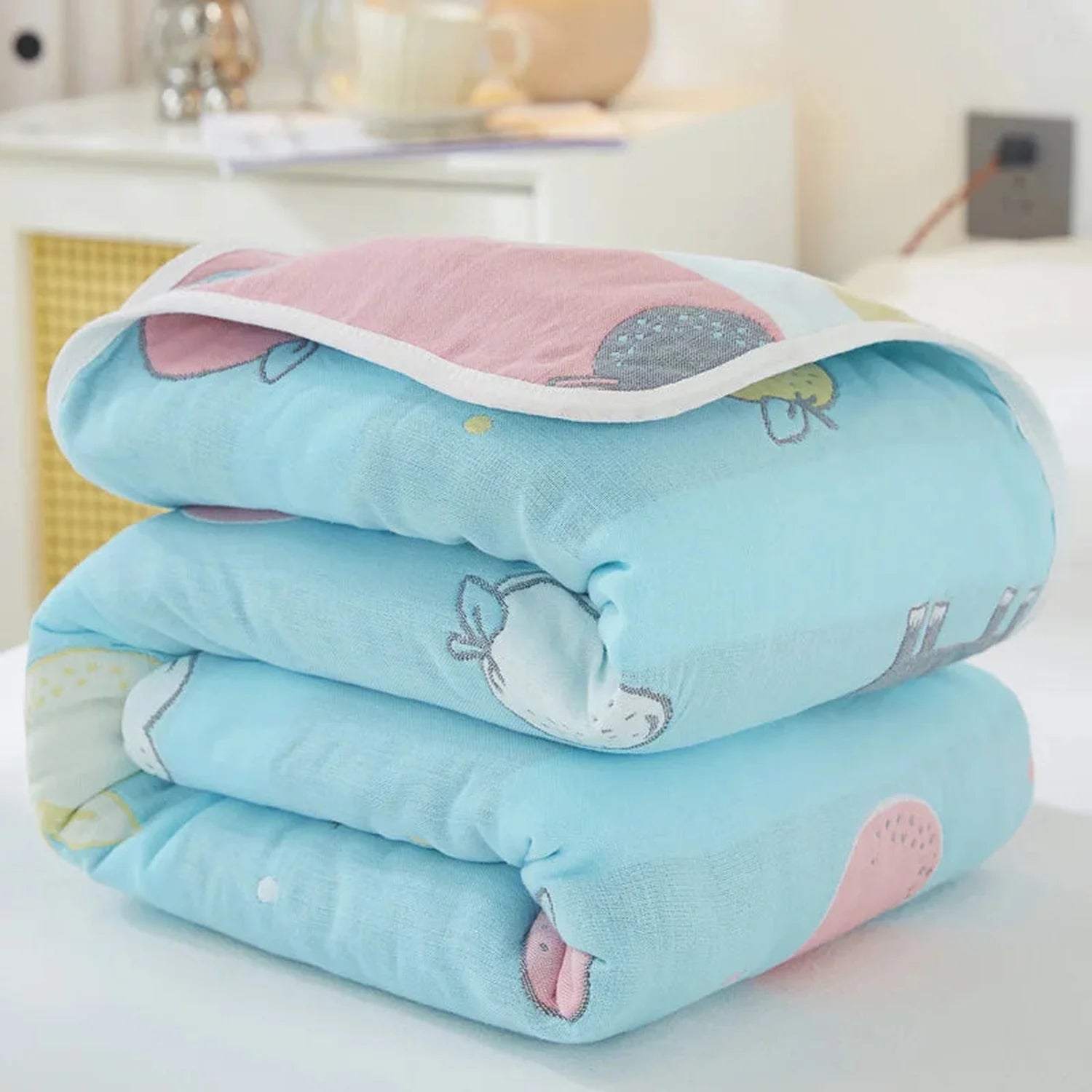 Cool Breathability Summer Quilt Multi-functional Cotton Gauze Fabric Towel Blanket Thin Breathable Duvet Skin-friendly Comforter Jonine’s Corner