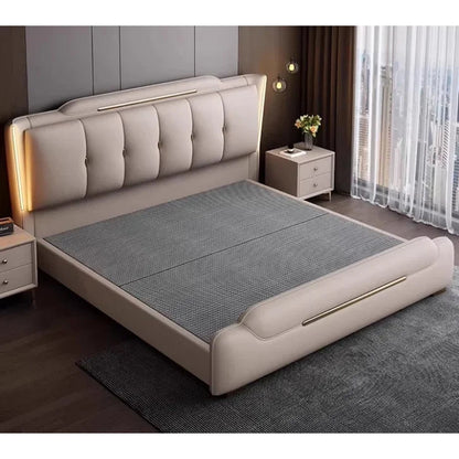 French King Upholstered Bed — Double Lounge Bedroom Frame