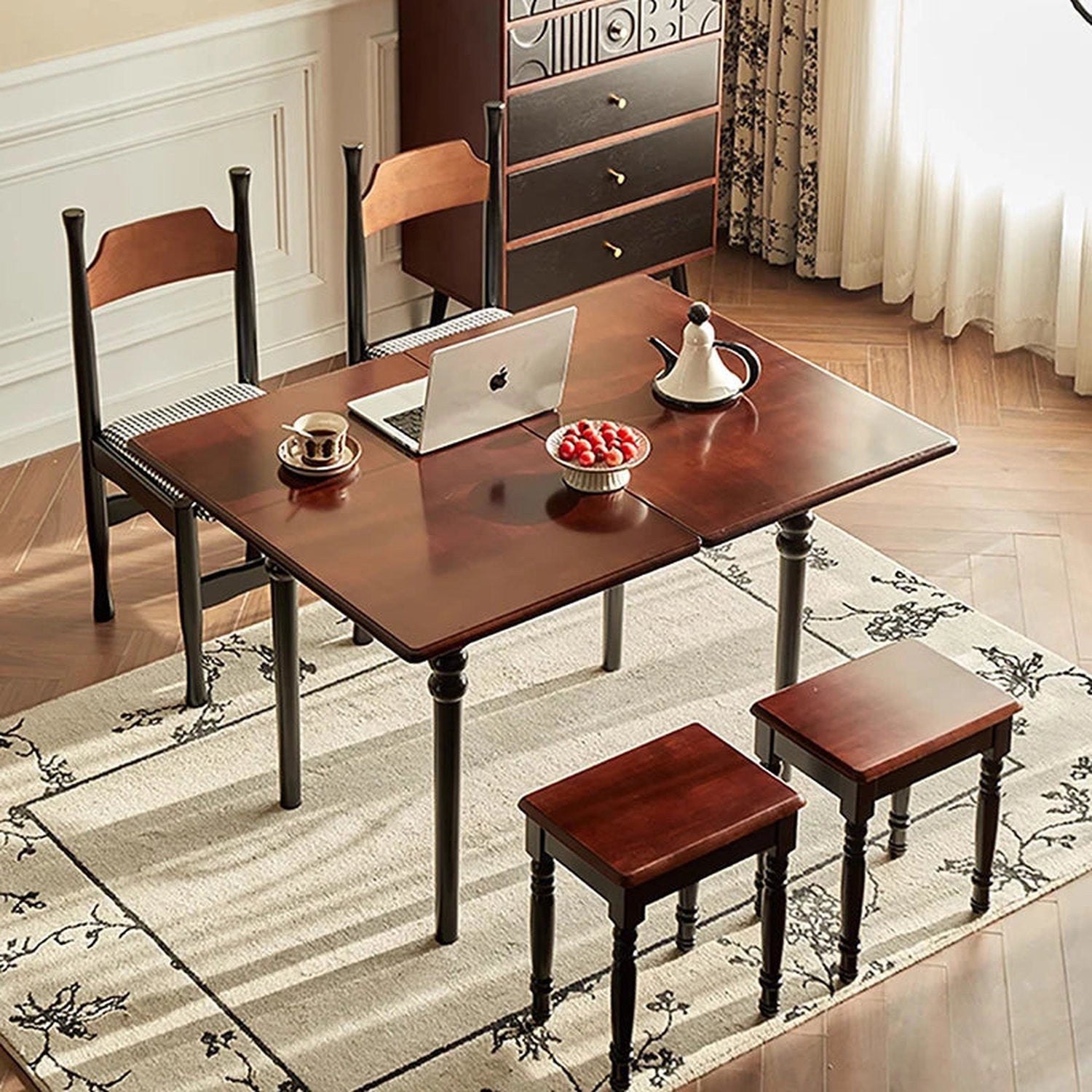 Mid-Century Foldable Dining Table