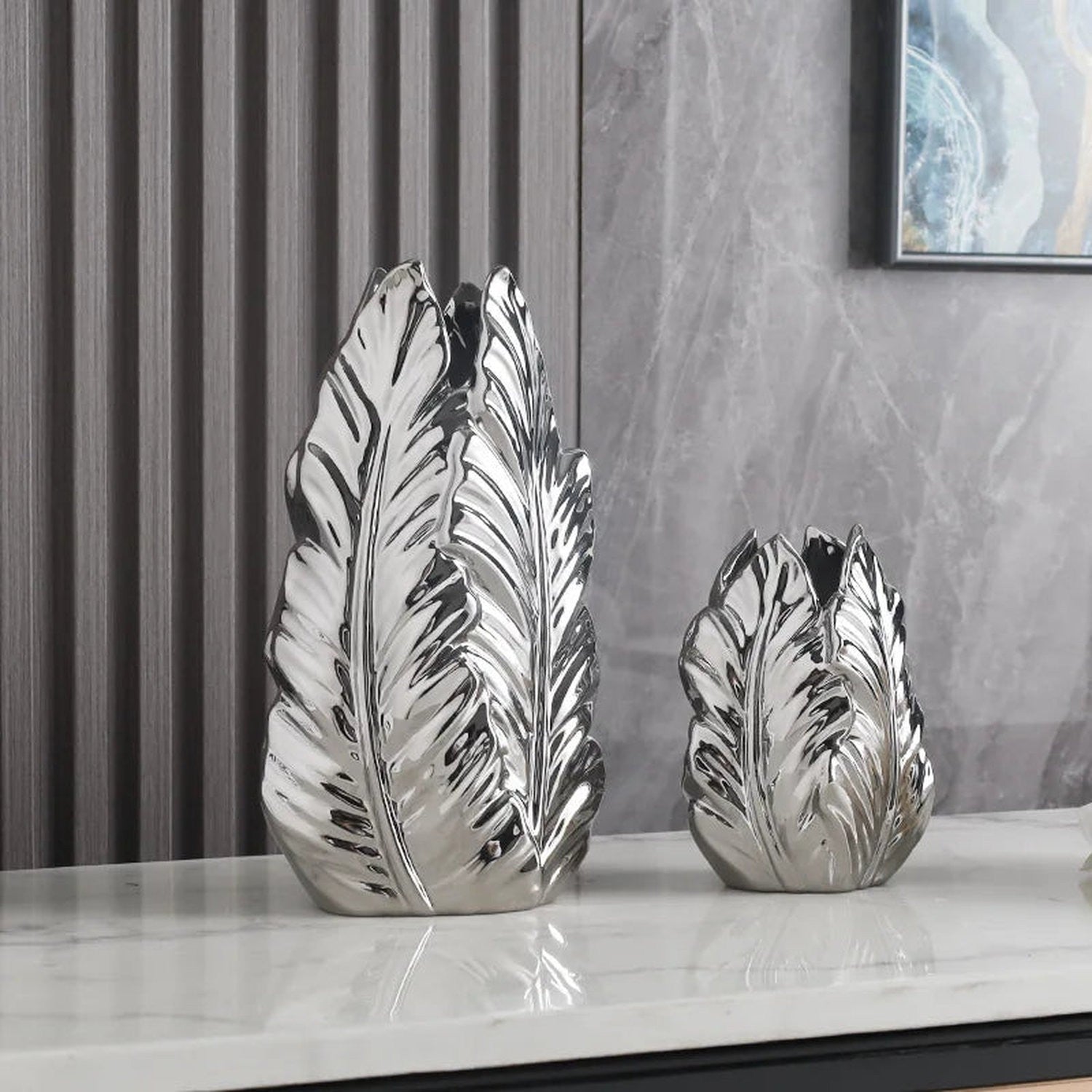 High-Glaze Ceramic Sculpture Vase — Modern Tabletop Decor