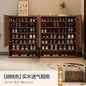 Vintage Luxury Wood Shoe Rack — Space-Saving Entryway Storage