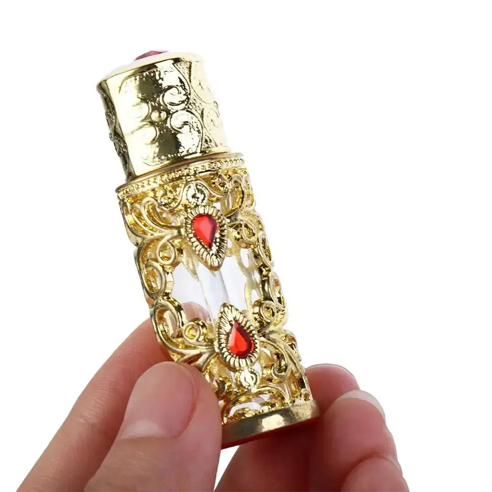 The Dubai Dropper — Arabian-Style Gold Rhinestone Refillable Perfume Bottle (3ml) Jonine’s Corner