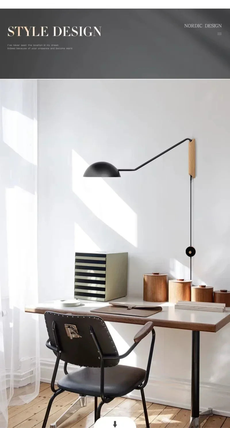 Modern Minimalist Long Arm LED Wall Lamp Design Style Golden Wall Lights Living Dining Room Bedside Sconce Adjustable Home Decor Jonine&
