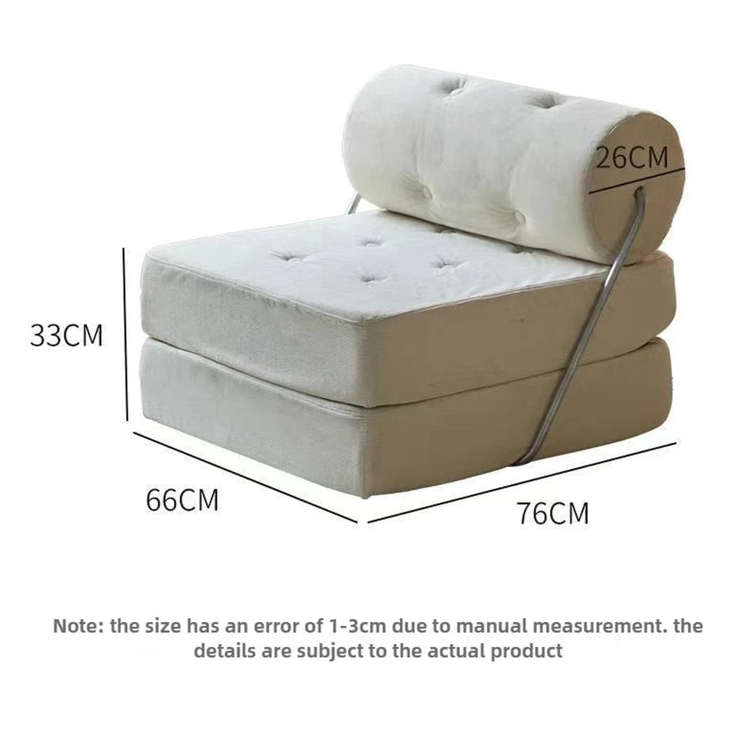 Foldable Nordic Sofa Bed — 1-Person Lazy Sofa for Bedroom &amp; Living Room