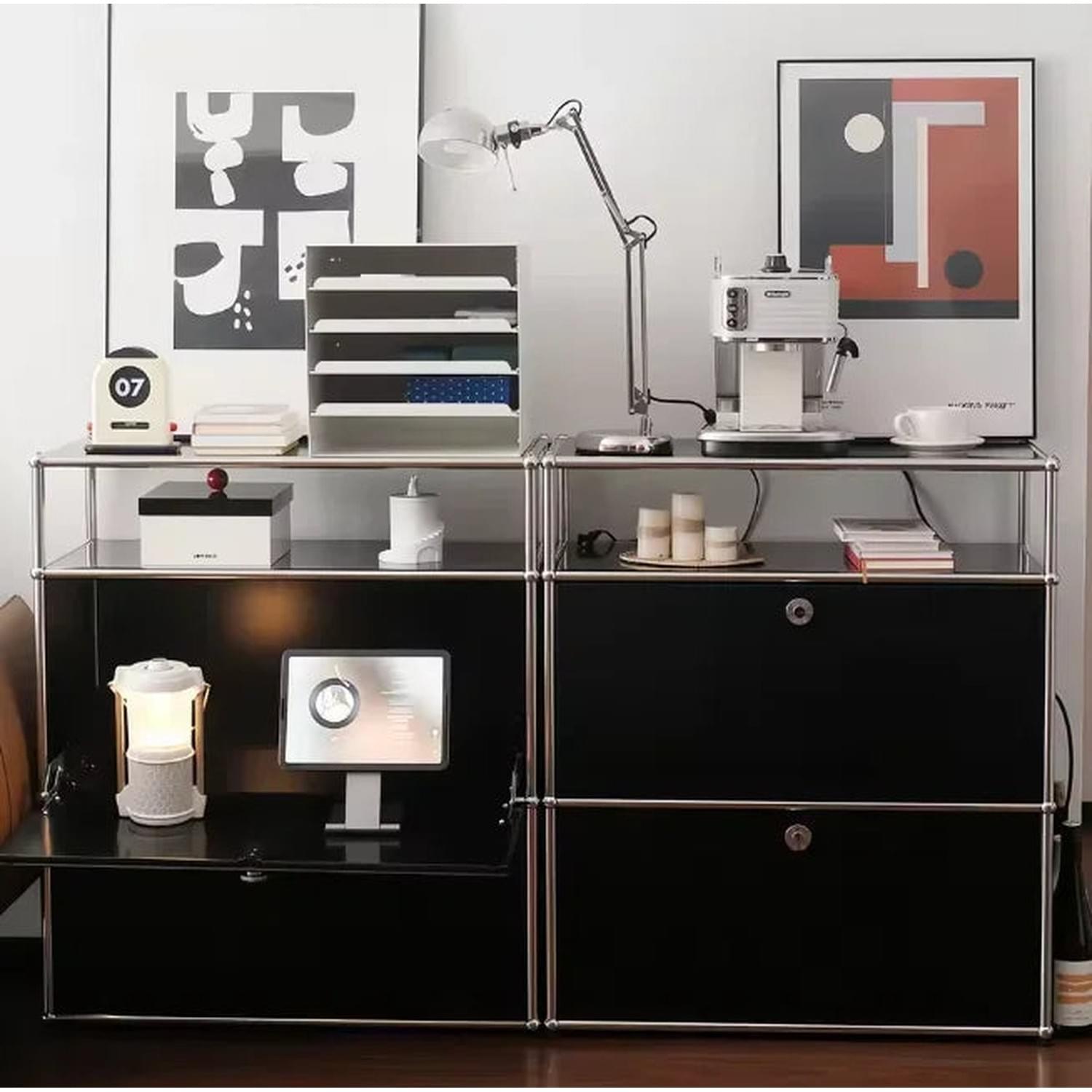 Dual Cabinet Storage Organizer — Modern Chest of Drawers for Bedroom &amp; Living Room