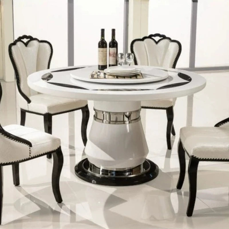 Side Round Dining Table Console Center Luxury Lounge Portable Dining Table Service Bistro Mesas De Jantar Living Room Furniture