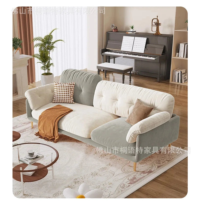 Living Room Small Apartment Light Luxury Modern Simple Cream Color Matching Internet Celebrities Jonine’s Corner