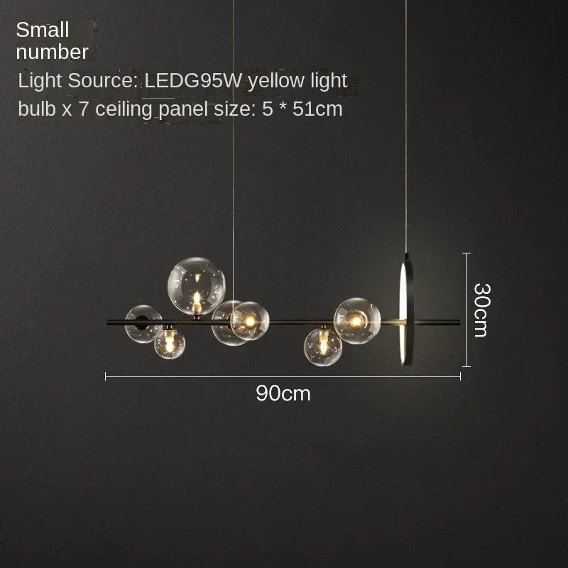 Modern Glass Bubbles Led Pendant Lights for Table Dining Room Kitchen Bar Chandeliers Lamps Home Decor Lusters Lighting Fixture Jonine&