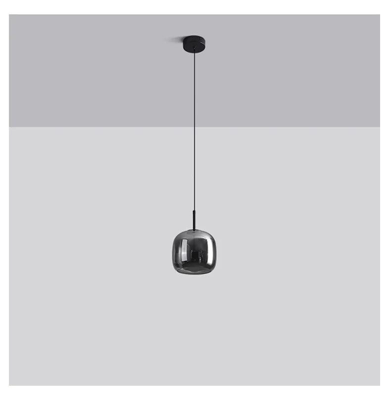 Nordic Glass LED Pendant Lamp — Modern Luxury Hanging Light for Dining Room & Living Room