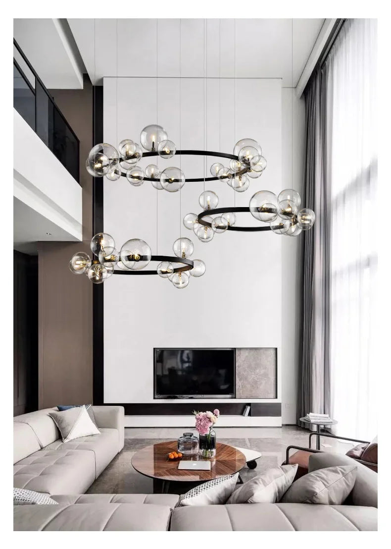 Modern Glass Bubbles Led Pendant Lights for Table Dining Room Kitchen Bar Chandeliers Lamps Home Decor Lusters Lighting Fixture Jonine&