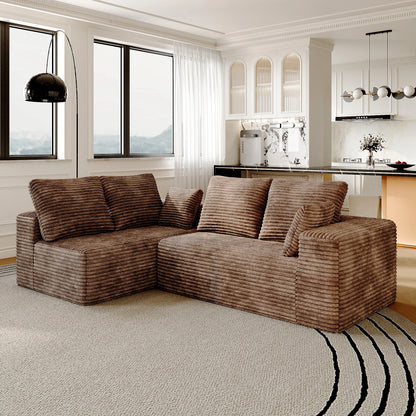 Sink Into Sunday — Sdorens 104" Cloud Sectional with L-Shape Chaise