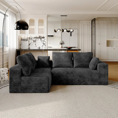 Sink Into Sunday — Sdorens 104" Cloud Sectional with L-Shape Chaise