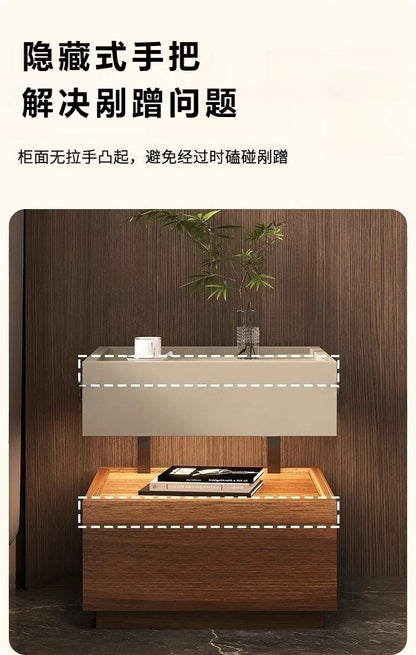 European Nightstand — Modern Bedside Table with Storage