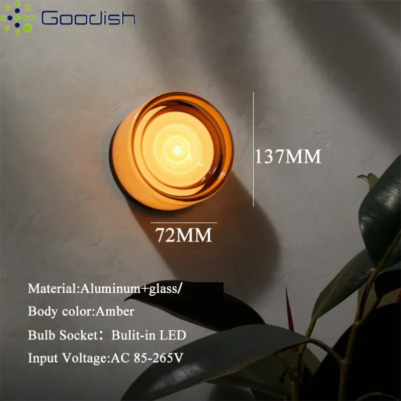 Glass Stone LED Wall Sconce