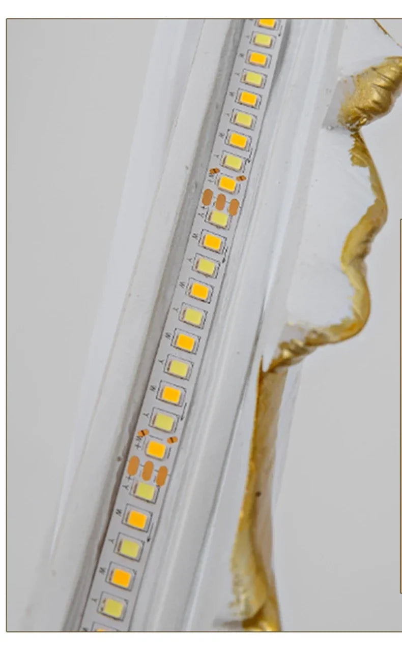 Nordic Feather LED Wall Sconce — Modern Resin Wall Light