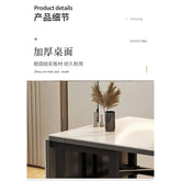 Extendable Dark Luxury Dining Table — Space-Saving with Casters Jonine’s Corner