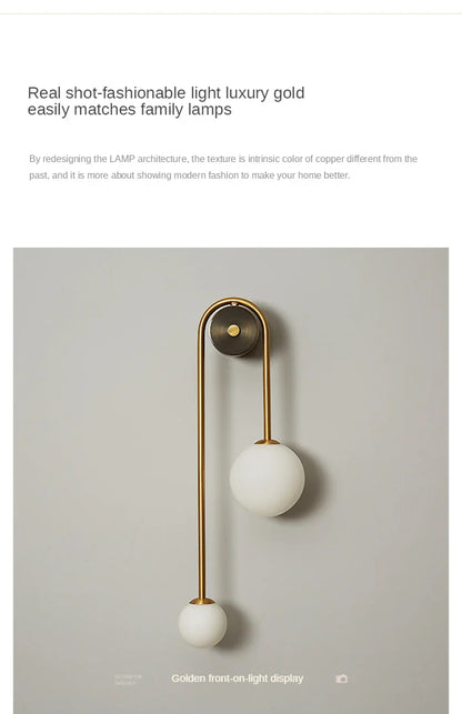 The Warm Detail — Gold Glass Ball Wall Sconce