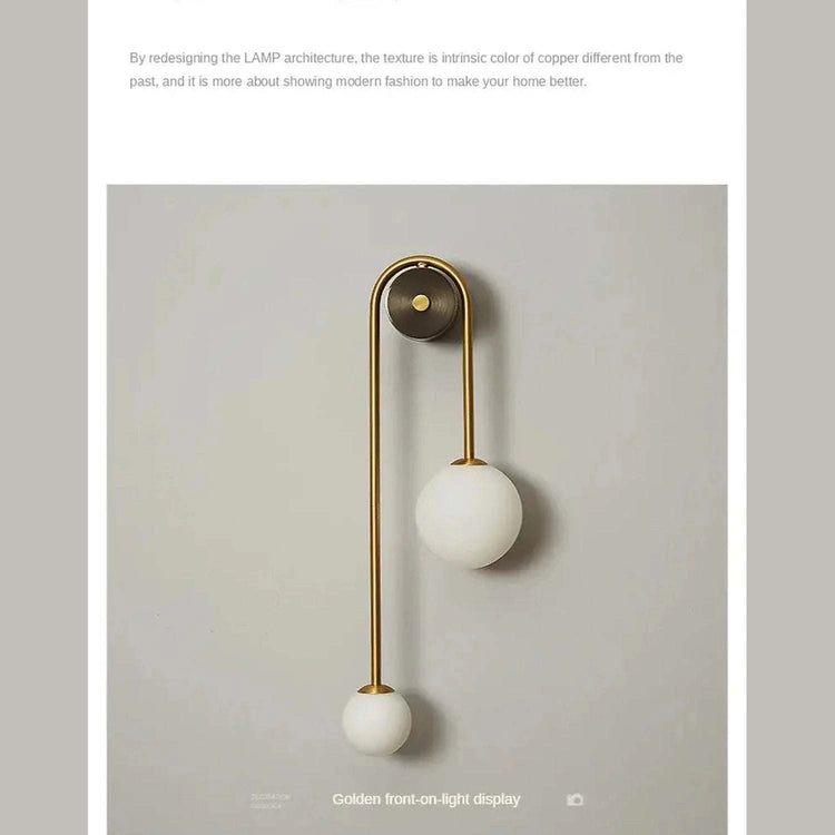Gold Glass Ball Wall Sconce – Jonine’s Corner Modern LED Light