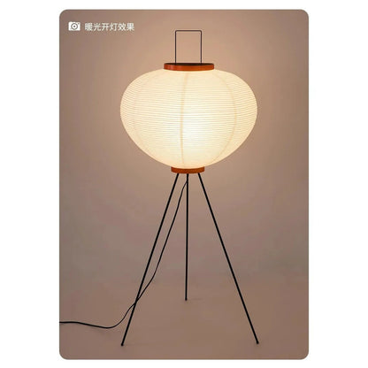 Wabi-Sabi Rice Paper Floor Lamp – Noguchi Style