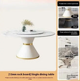Round Sliding Table Luxury Table Stainless Steel Kitchen Islands Transparent Mesa Comedor Garden Furniture Sliding Dining Wash Jonine&