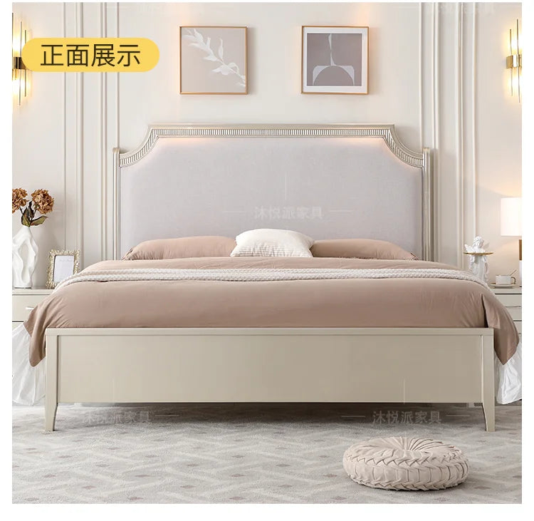 European Minimalist Waterproof Bed Frame with Headboard