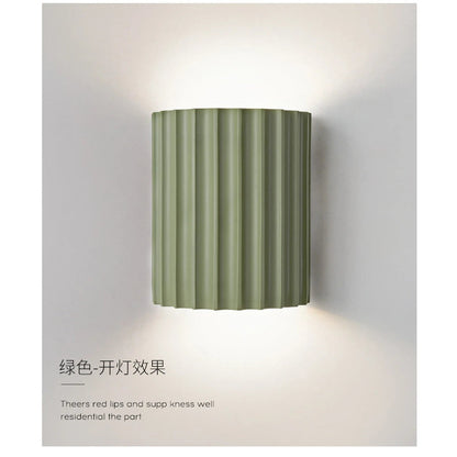 Nordic Macaroon Resin LED Wall Lamp — Sculptural Bedside Glow