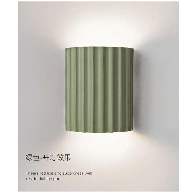 Nordic Macaroon Resin LED Wall Lamp — Sculptural Bedside Glow