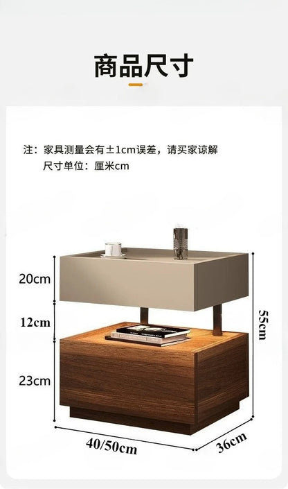 European Nightstand — Modern Bedside Table with Storage