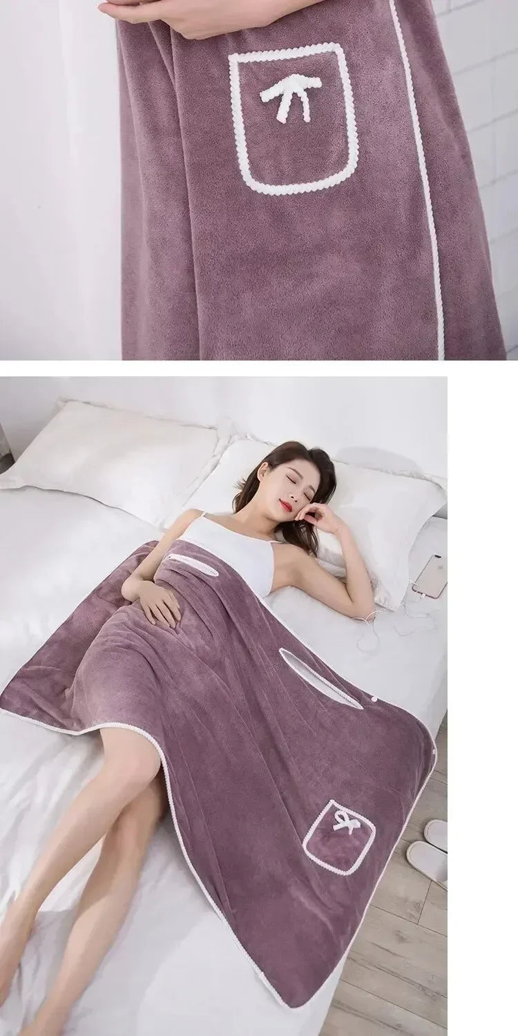 Wrap & Go — Wearable Fast-Dry Bath & Beach Towel (140×85cm)