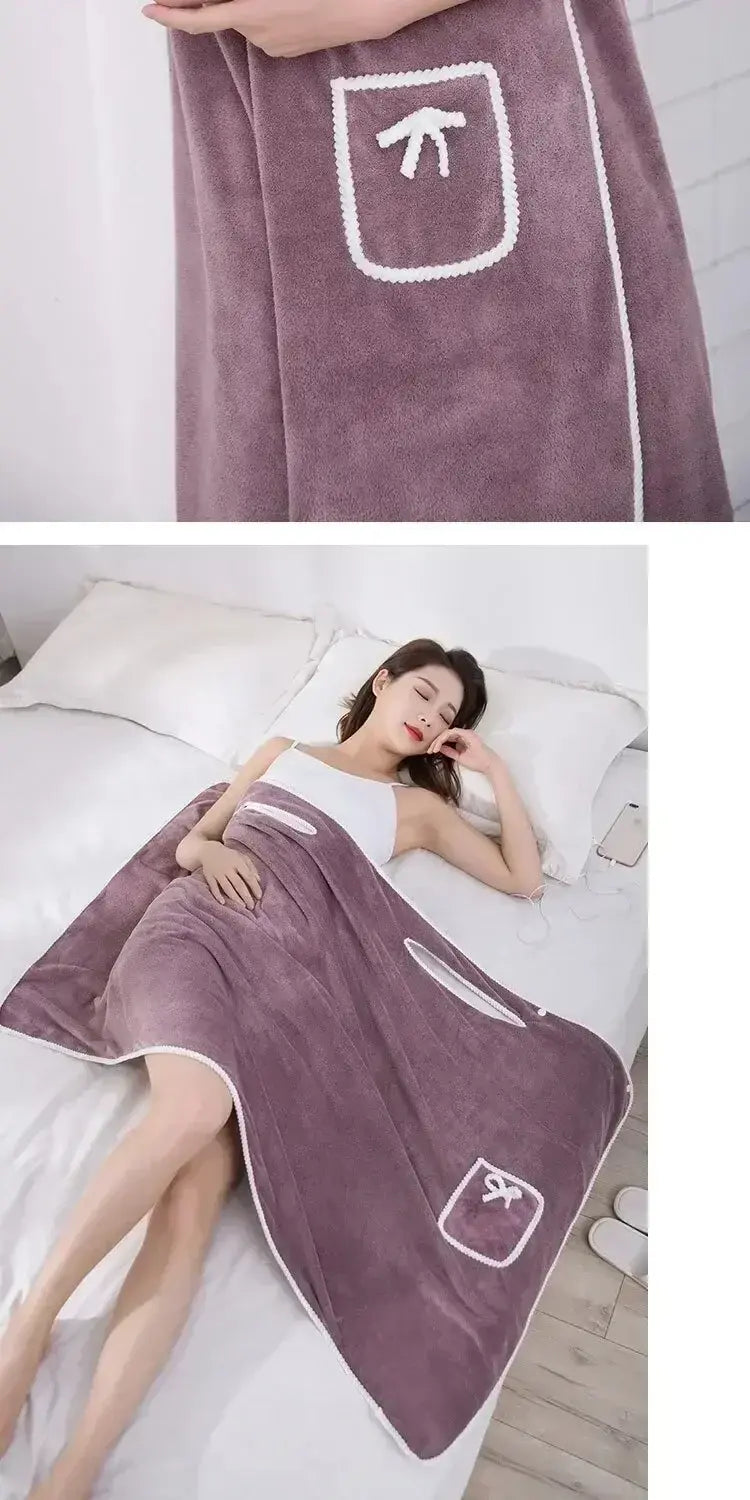 Wrap & Go — Wearable Fast-Dry Bath & Beach Towel (140×85cm)