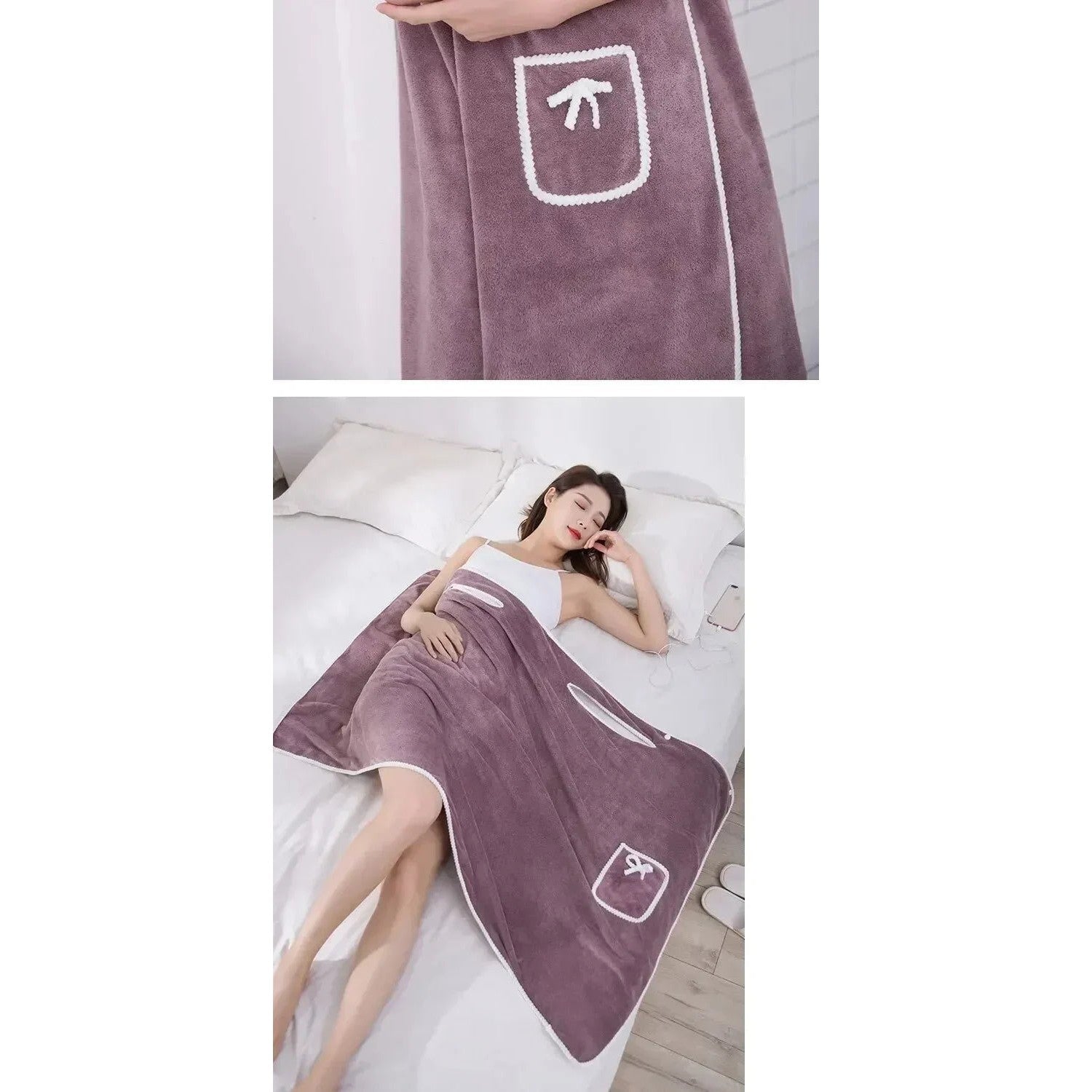 Wrap &amp; Go — Wearable Fast-Dry Bath &amp; Beach Towel (140×85cm)