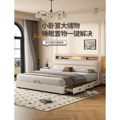 The Storage Bed — Luxury Multifunctional Bed Frame with Storage Headboard